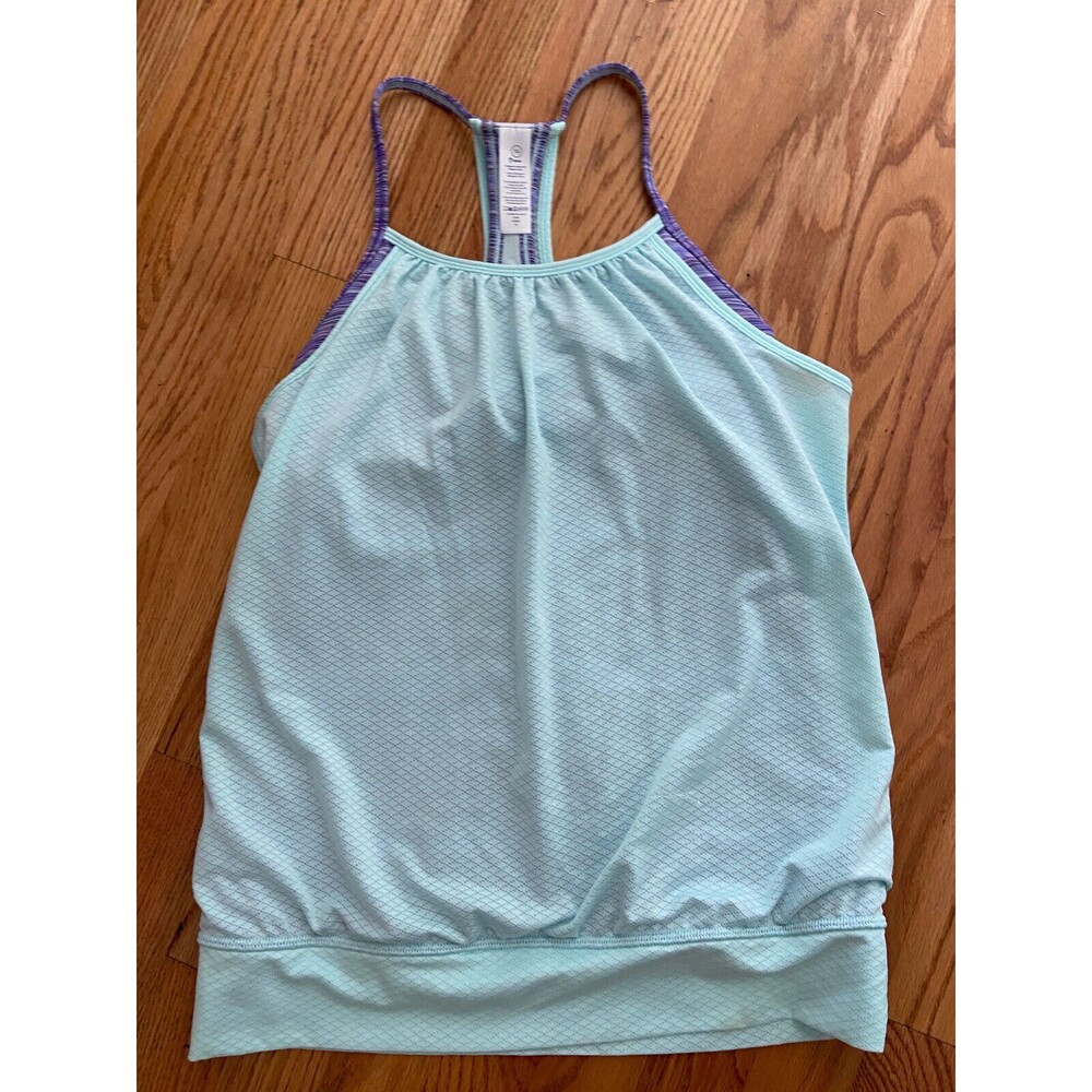 IVIVVA Girl’s Size 14 Double Dutch Tank Top Blue Green Lululemon